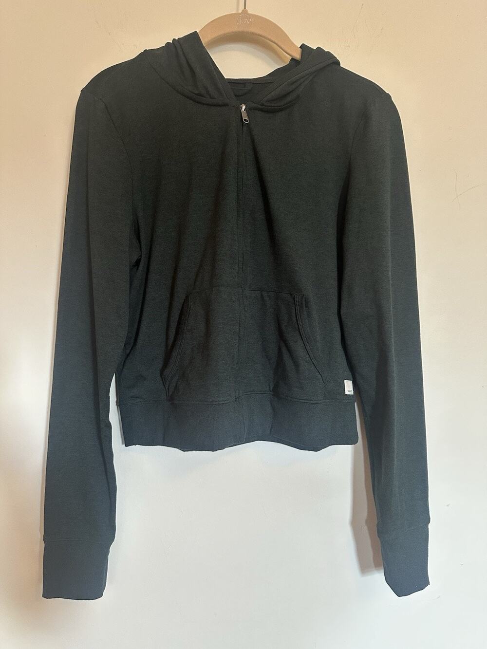 Vuori Halo Modern Full Zip Hoodie Hemlock Heather Green Size Medium